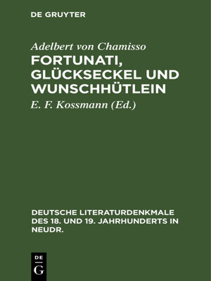 cover image of Fortunati, Glückseckel und Wunschhütlein